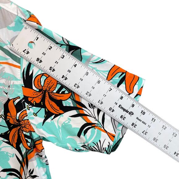 Superdry Men's Polo Shirt Size S Hawaiian Orange Vintage Button Up - Picture 5 of 12